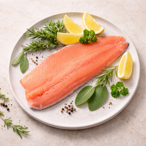 GROßE ECOLACHS FILETS - der wohl nachhaltigste Lachs "Sushiqualität" 1,2-1,3 kg