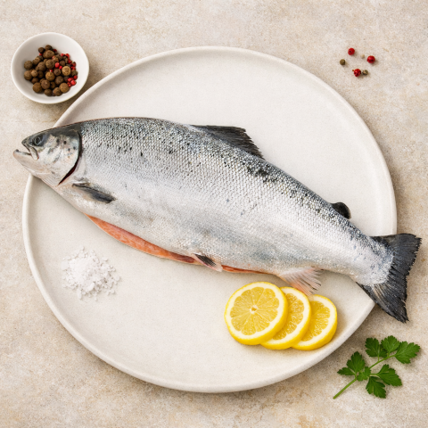 ECOLACHS ganz - der wohl nachhaltigste Lachs " Sushiqualität" 3 - 3,5 kg/Fisch
