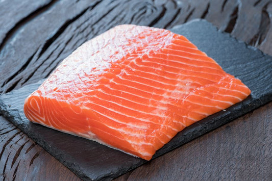 ECOLACHS - STEAKs  - der wohl nachhaltigste Lachs "Sushiqualität" 420 - 450g (auf 3 Stück geteilt)